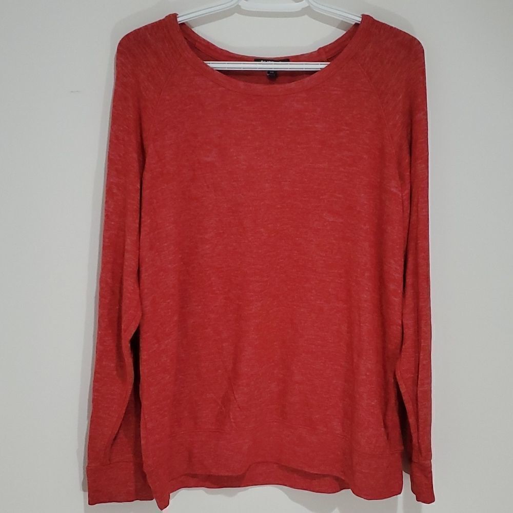 buffalo large crew neck red long sleeve sweater